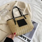 Spring Straw Woven Large Capacity Women's Portable Shoulder Bag - Image 6