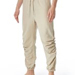 Men's Cotton And Linen Drawstring Elastic Waist Yoga Pants - Image 5