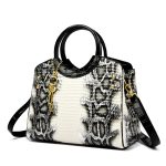 Retro Fashion Snakeskin Pattern Portable Big Bag - Image 4