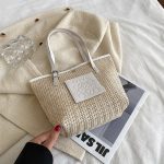 Spring Straw Woven Large Capacity Women's Portable Shoulder Bag - Image 5