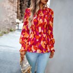 Women's Fashion Casual Long Sleeve Printed Shirt - Image 5