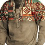 Men Casual Chest Button Sports Pullover Long Sleeve - Image 4