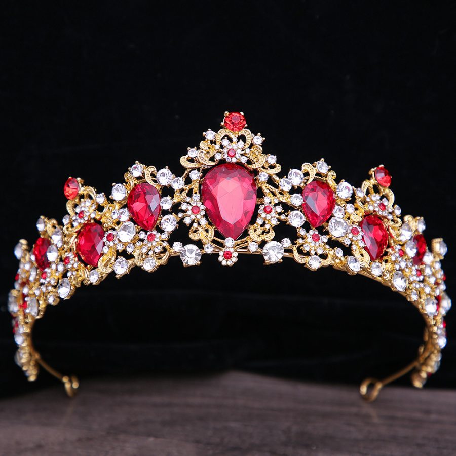 Baroque Rhinestone Crystal Bridal Crown - Image 3