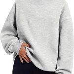 Pullover Sweatshirt Solid Color Loose Tops Round Neck Hoodie Women Thick Clothing - Image 7
