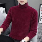 Mink High Collar Sweater Men's Undercoat - Image 3