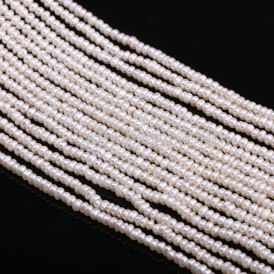 Exquisite Natural Freshwater Flat Round Pearl Beads - Image 4