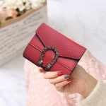 Women's Short Splicing Leather Wallet - Image 6