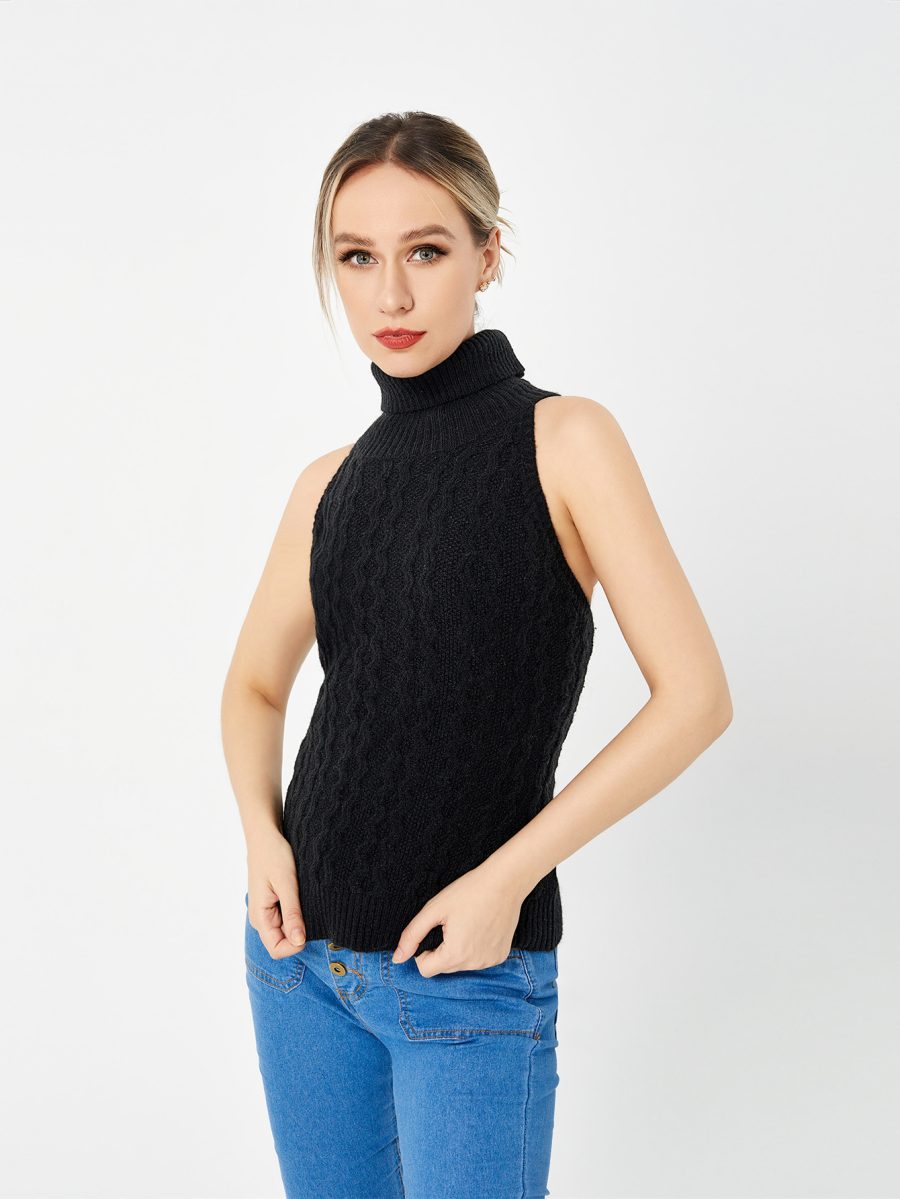 Women's Stretch Casual Turtleneck Sweater - Image 2