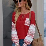 Bohemian Pocket Loose Sweatshirt T-shirt Women - Image 2
