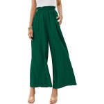 Women Trousers Solid Color Wide Leg High Waist Pants Casual Loose Pants - Image 10