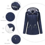 Long Sleeved Splashproof Mid Length Windbreaker For Women's Hooded Raincoat - Image 10