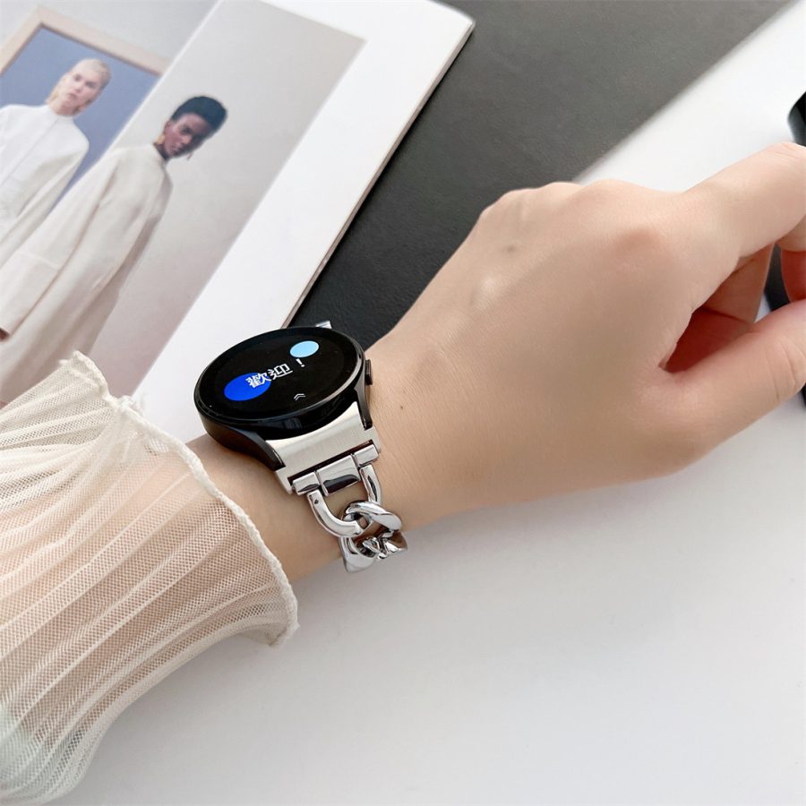Smart Watch Wristband Single Row Denim Chain Metal - Image 2