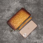 First Layer Cowhide Embossed Vintage Clutch Women's Wallet - Image 9