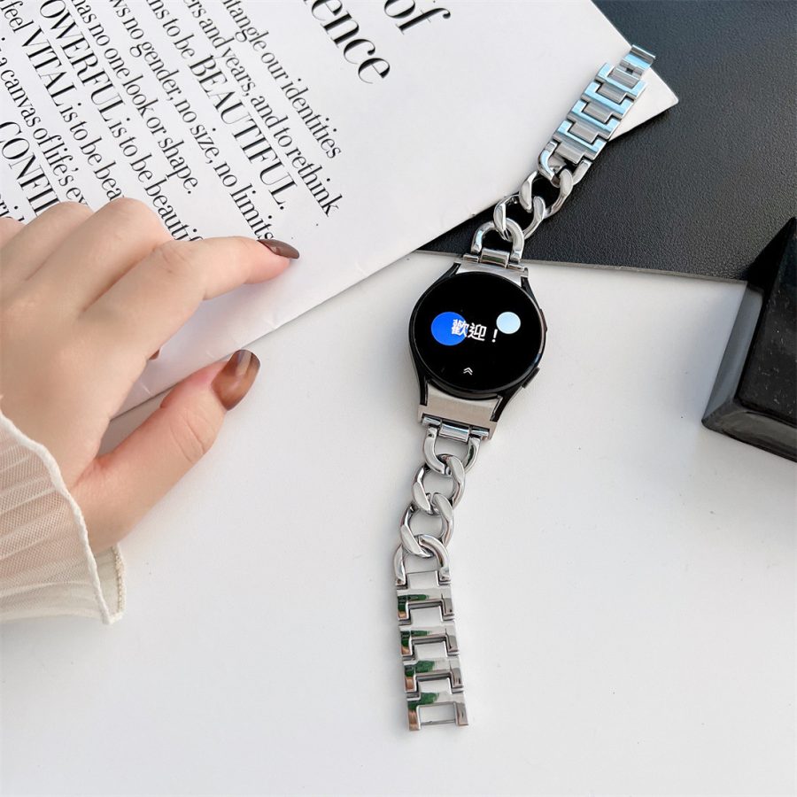 Smart Watch Wristband Single Row Denim Chain Metal - Image 3