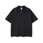 Fashion Men's Zip Up Polo Shirts Short Sleeves
