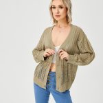 Women's Hollow Out Open Front Knit Lightweight Cardigan - Image 4