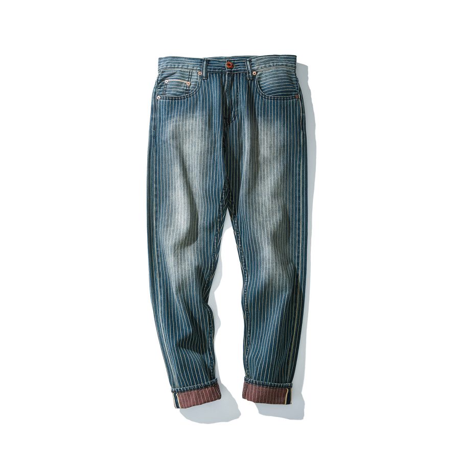 Men's Retro Loose Striped Jeans - Image 3