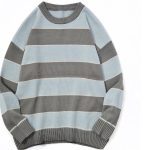 Casual Pullover Striped Sweater Men's And Women's Neutral Sweater - Image 3