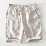 Linen Color Weave Striped Shorts - Image 2