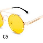 Round Steampunk Sunglasses Brand Design Men Women Metal Punk - Image 9