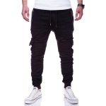 Sports Pants Striped Pleated Casual Men - Image 3