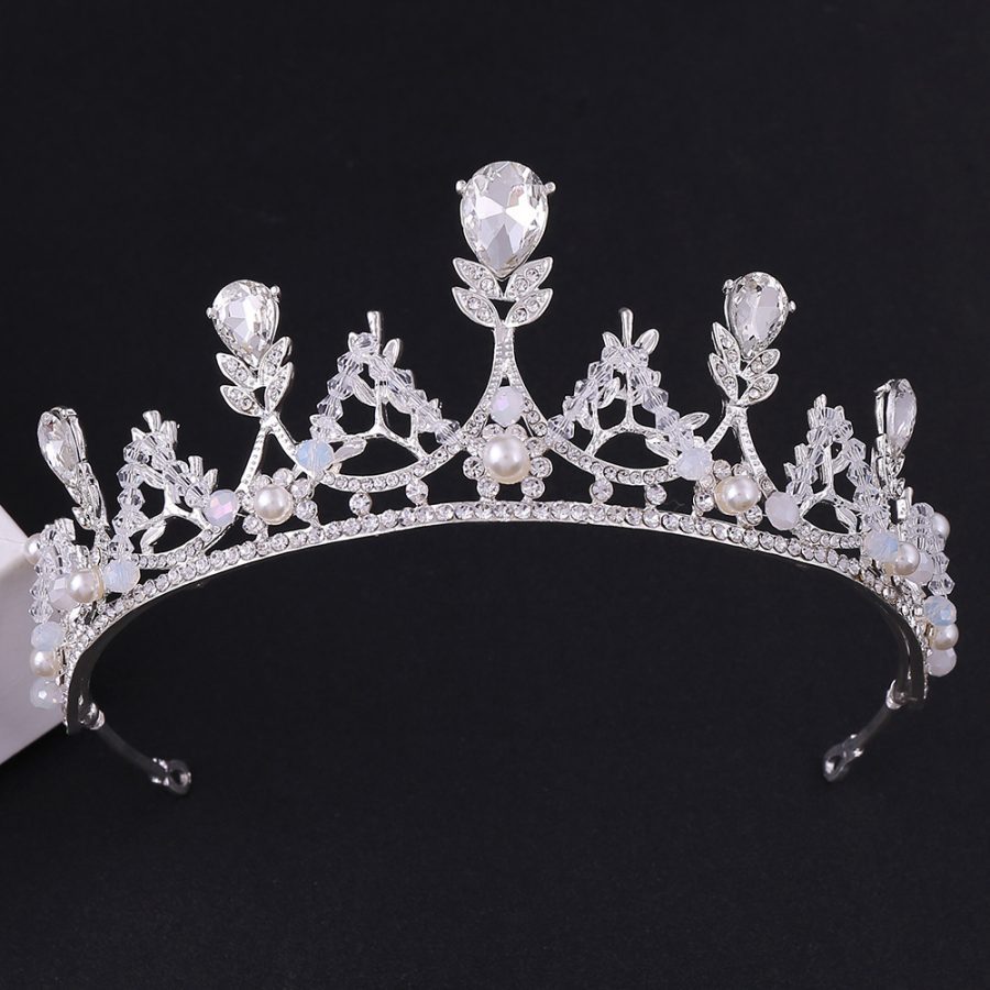 Korean Style Bridal Crown Earring Set - Image 7
