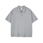 Fashion Men's Zip Up Polo Shirts Short Sleeves - Image 6