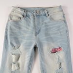 Jeans Men's High Street Paisley Light Color - Image 6