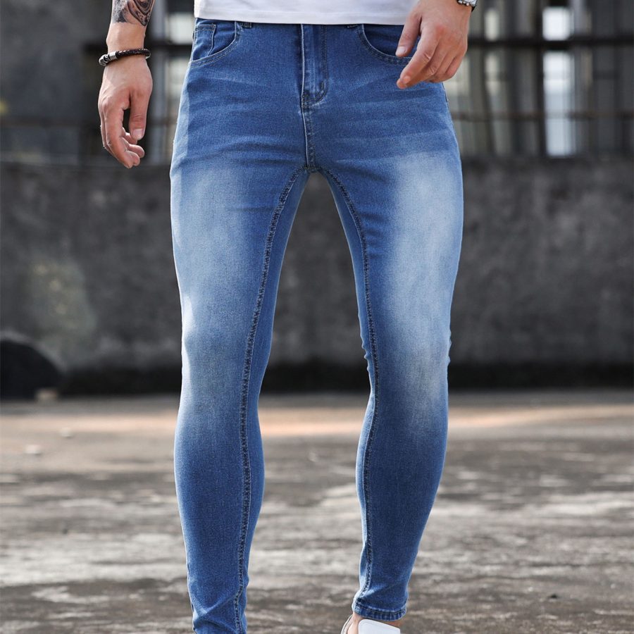 Men's Fashion Casual Stretch Skinny Jeans - Image 5