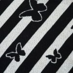 Striped Contrast Color Butterfly Round Neck Sweater Autumn And Winter - Image 9