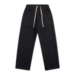 Checkerboard Clip Velvet Hidden Check Embroidered Knitted Trousers Man - Image 4