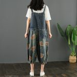 Jean Print Patchwork Suspenders For Women - Image 6