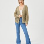 Women's Hollow Out Open Front Knit Lightweight Cardigan - Image 2