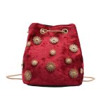 Women's Fashion Velvet Bucket Bag - Image 7