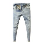 Light Blue Retro Slim Jeans - Image 9