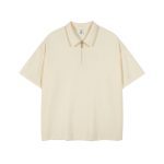 Fashion Men's Zip Up Polo Shirts Short Sleeves - Image 5