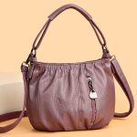 Retro Pleated Design Bucket Bag Fashion All-match Shoulder Messenger Bags For Women Handbag - Image 3