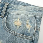 High Street Men's Washed Loose Whiskered Ripped Jeans - Image 7