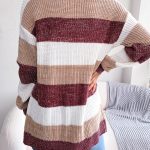 Plaid Sweater Women Casual Lantern Sleeves Cardigan Jacket Outerwear Clothes - Image 7