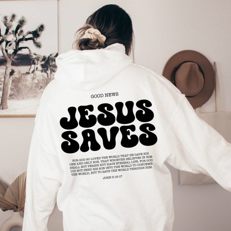 Jesus Saves Hoodie Bible Verses Appear Church Sweater - Image 8