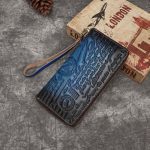 First Layer Cowhide Embossed Vintage Clutch Women's Wallet - Image 3