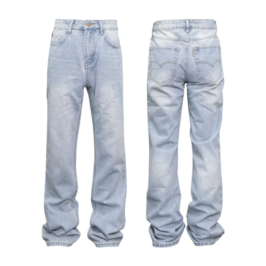 Washed Distressed Loose Boot Boot Jeans - Image 3