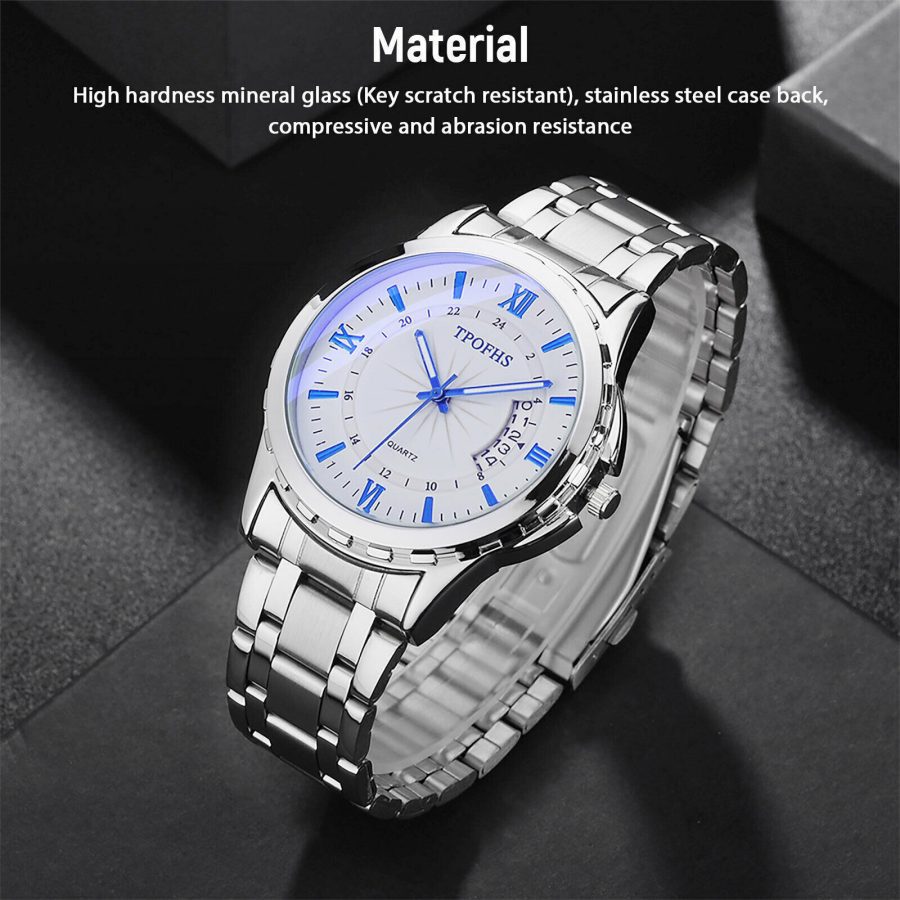 Stainless Steel Watch For MEN Classic Analog Wristwatch Fashion Classic Men Gift - Image 3