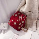 Women's Fashion Velvet Bucket Bag - Image 8