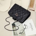 Women's Crossbody Underarm Genuine Leather Chain Small Square Bag - Image 3