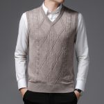 Warm Cashmere Waistcoat For Middle-aged And Elderly Dad - Image 2