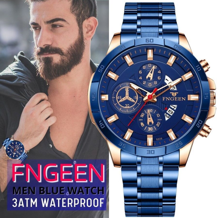 Waterproof Men Quartz Analog Watch Classic Stainless Steel Business Wristwatch - Image 9