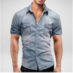 Men Shirt Brand Male Long Sleeve Shirts Casual Solid Slim Fit - Image 4