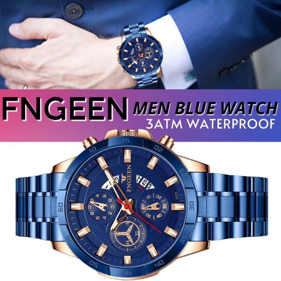 Waterproof Men Quartz Analog Watch Classic Stainless Steel Business Wristwatch - Image 10