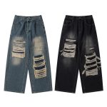 Design Sense Distressed Jeans Men's Trendy Hip-hop Retro - Image 5